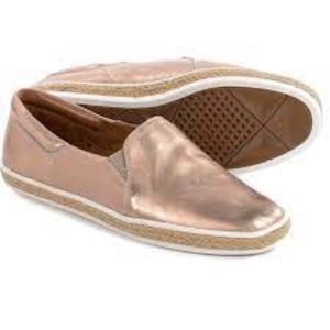 NIB Aerosoles Women's Bronze Leather Espadrille Sneaker Size 8.5